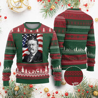 Theodore Roosevelt Patriotic American Flag President Ugly Christmas Sweater