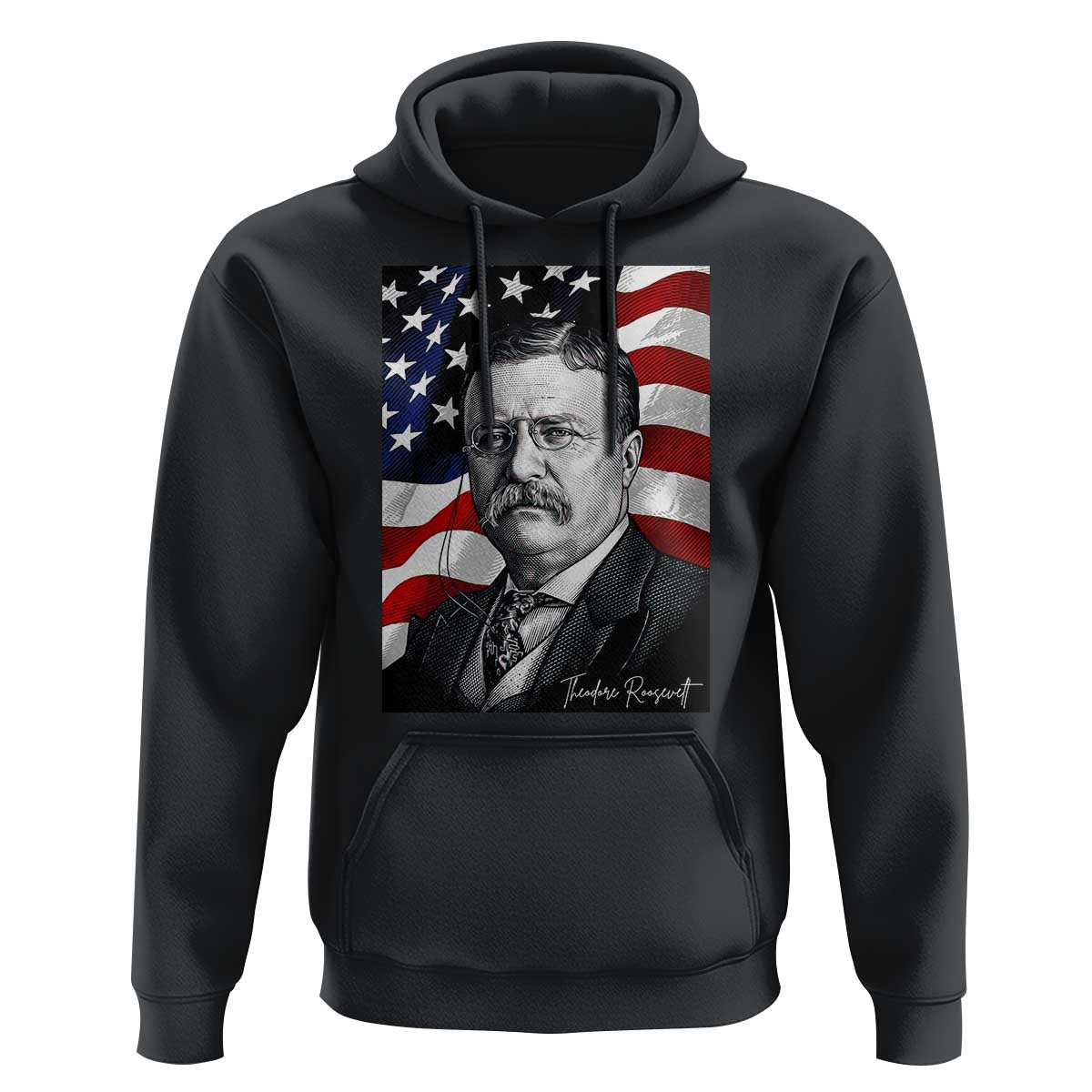 Theodore Roosevelt Patriotic American Flag President Hoodie
