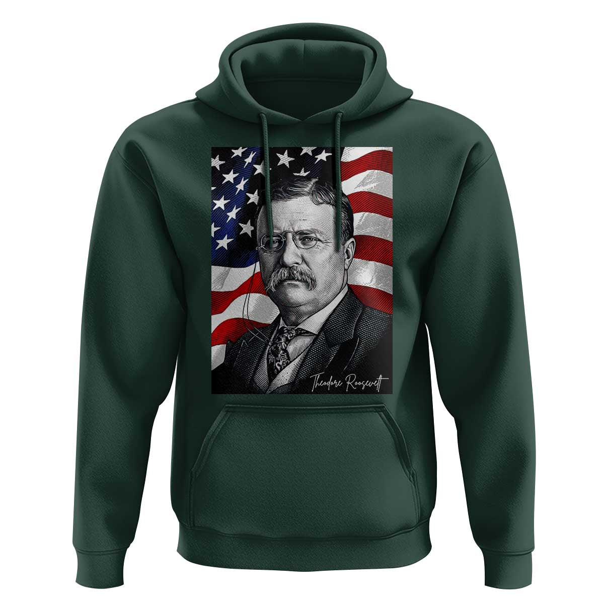 Theodore Roosevelt Patriotic American Flag President Hoodie