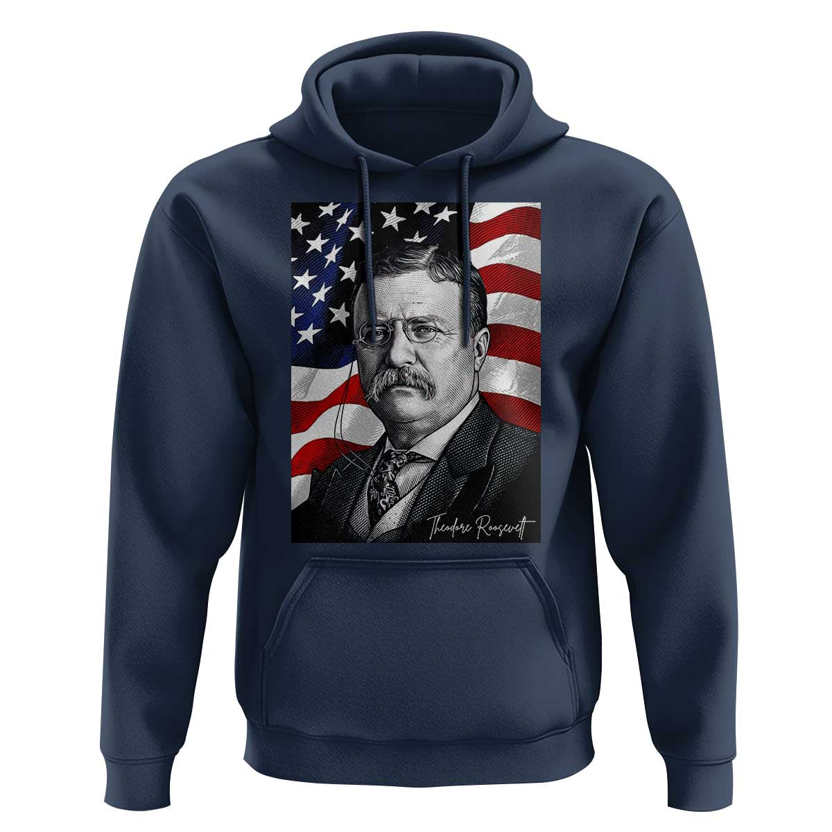 Theodore Roosevelt Patriotic American Flag President Hoodie