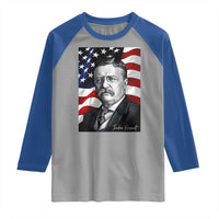 Theodore Roosevelt Patriotic American Flag President Raglan Shirt