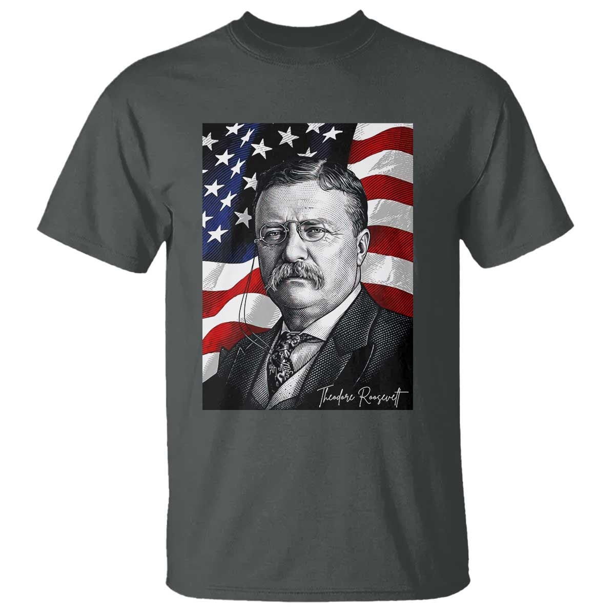 Theodore Roosevelt Patriotic American Flag President T Shirt