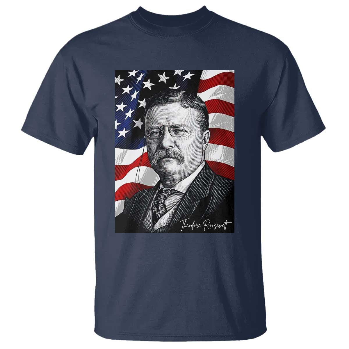 Theodore Roosevelt Patriotic American Flag President T Shirt