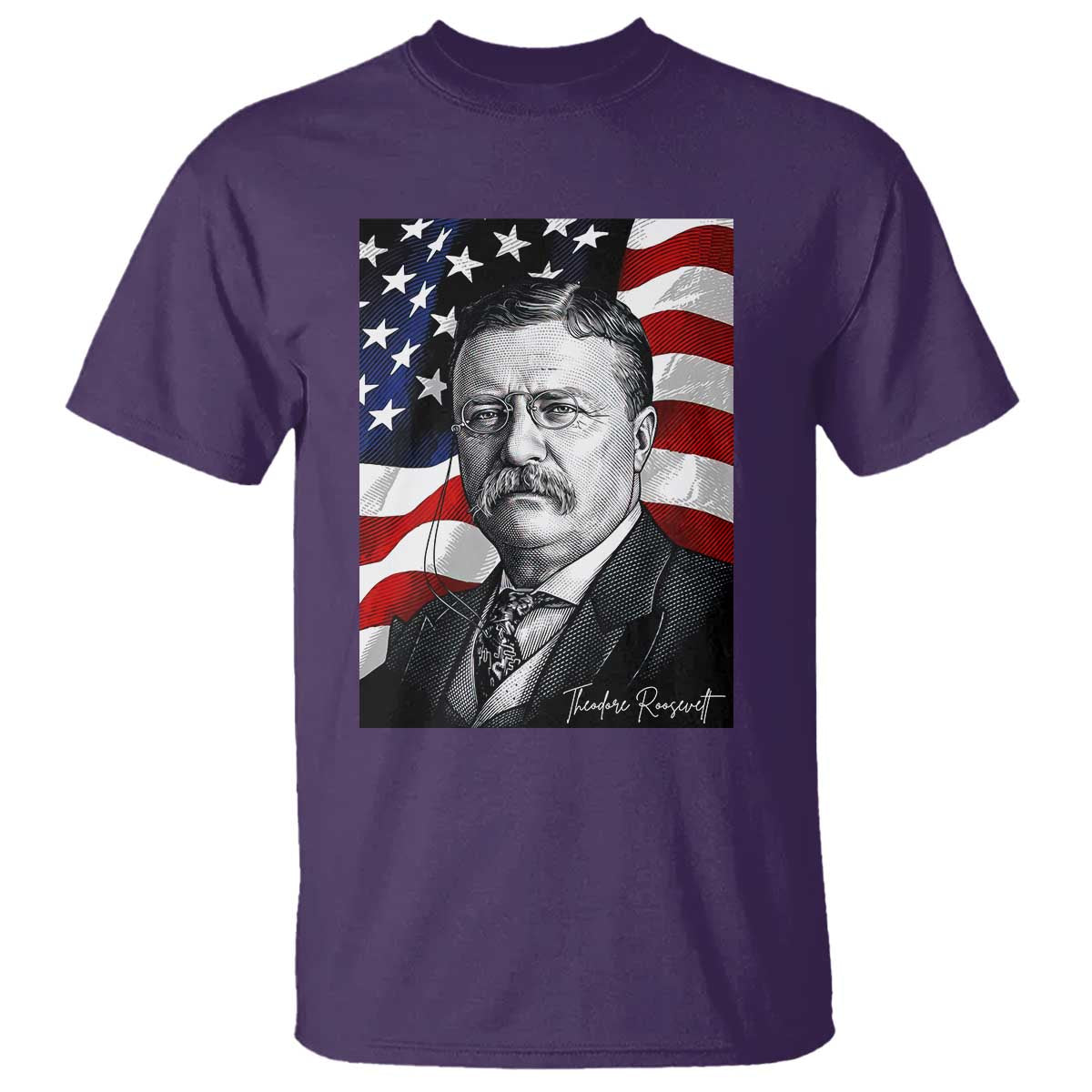 Theodore Roosevelt Patriotic American Flag President T Shirt