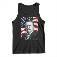 Theodore Roosevelt Patriotic American Flag President Tank Top