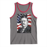 Theodore Roosevelt Patriotic American Flag President Tank Top