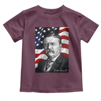 Theodore Roosevelt Patriotic American Flag President Toddler T Shirt