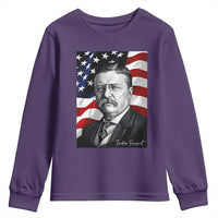 Theodore Roosevelt Patriotic American Flag President Youth Sweatshirt