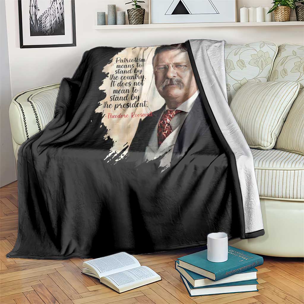 Theodore Roosevelt Quote Throw Blanket American History Presidents Day