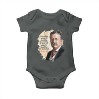 Theodore Roosevelt Quote Baby Onesie American History Presidents Day
