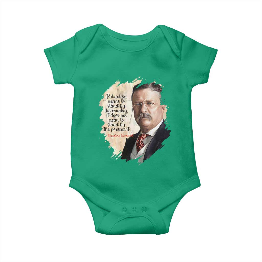 Theodore Roosevelt Quote Baby Onesie American History Presidents Day