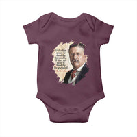 Theodore Roosevelt Quote Baby Onesie American History Presidents Day