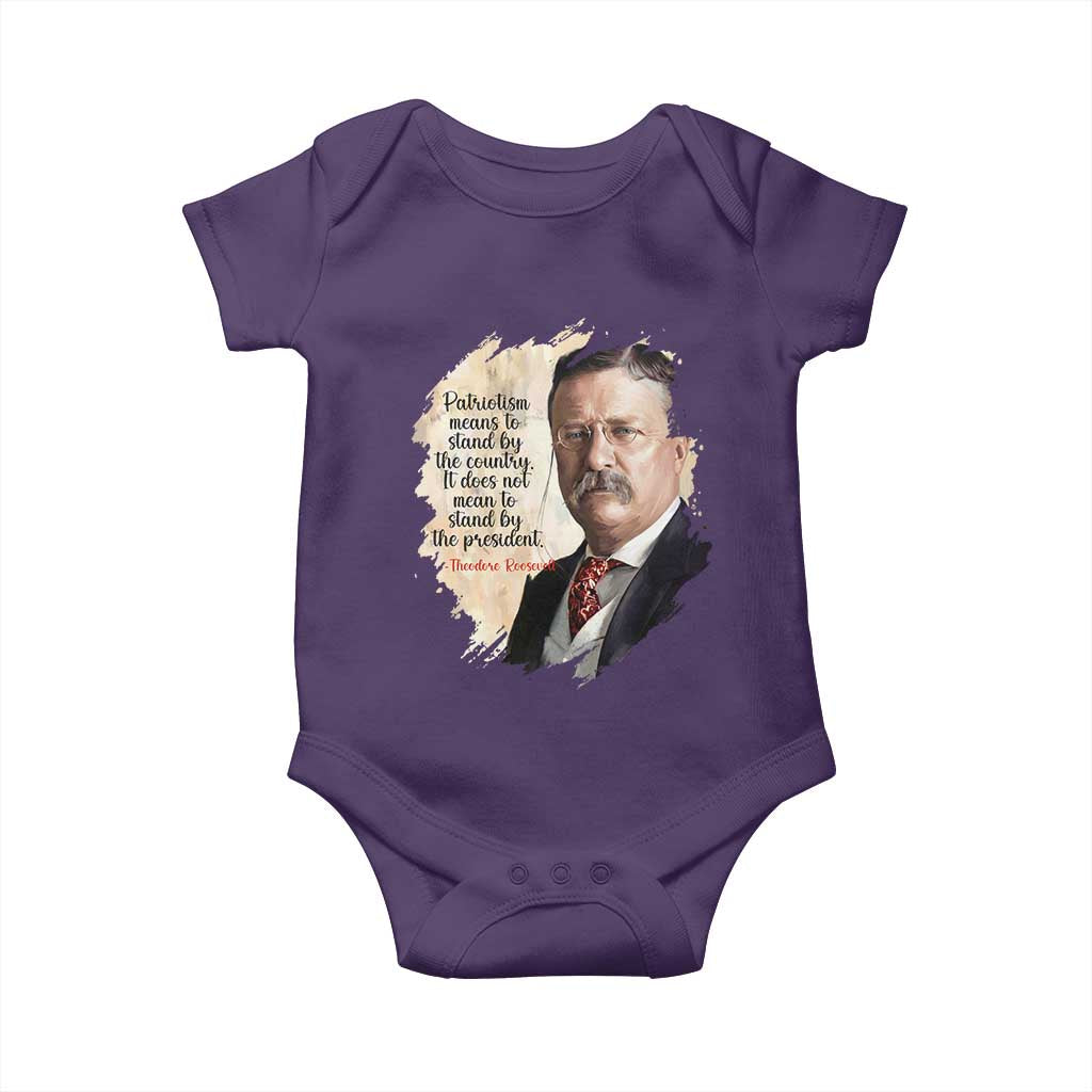 Theodore Roosevelt Quote Baby Onesie American History Presidents Day
