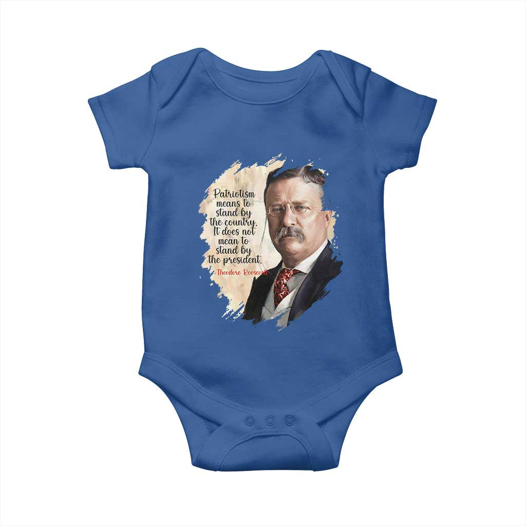 Theodore Roosevelt Quote Baby Onesie American History Presidents Day