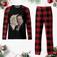 Theodore Roosevelt Quote Plaid Pajama Set American History Presidents Day