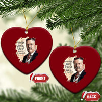 Theodore Roosevelt Quote Ceramic Ornament American History Presidents Day