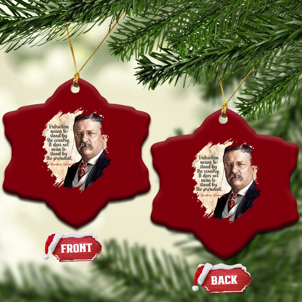 Theodore Roosevelt Quote Ceramic Ornament American History Presidents Day