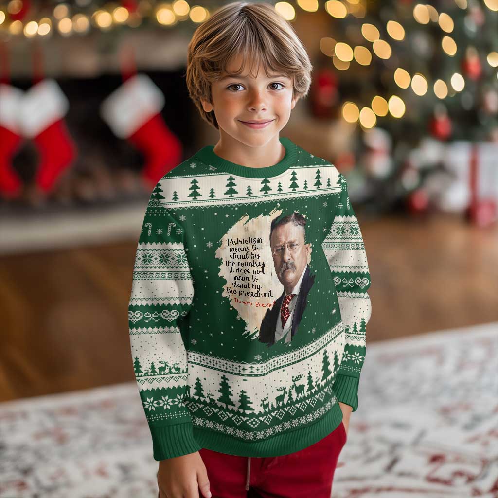 Theodore Roosevelt Quote Ugly Christmas Sweater American History Presidents Day