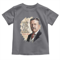 Theodore Roosevelt Quote Toddler T Shirt American History Presidents Day