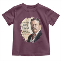 Theodore Roosevelt Quote Toddler T Shirt American History Presidents Day