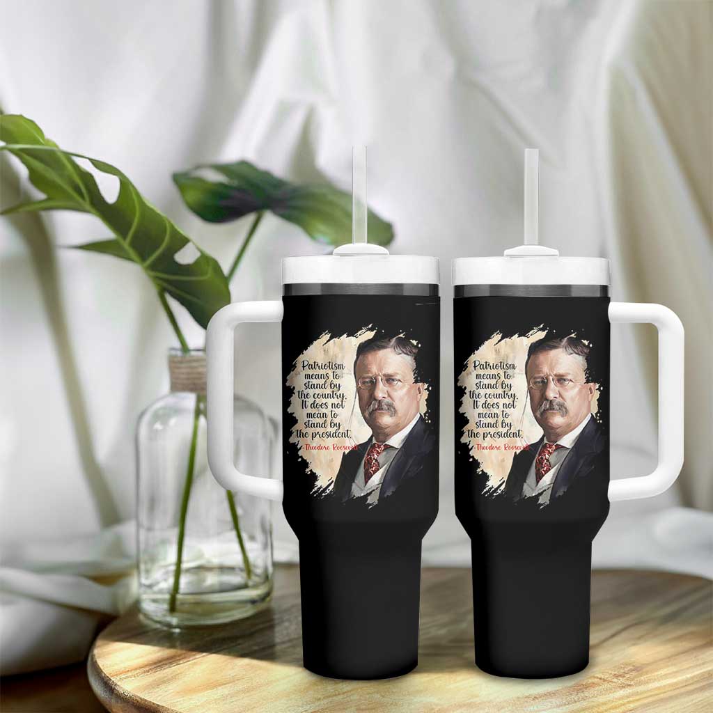 Theodore Roosevelt Quote Tumbler With Handle American History Presidents Day