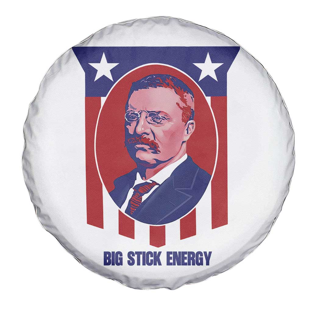 Theodore Roosevelt Patriotic American Flag Spare Tire Cover Big Stick Energy President