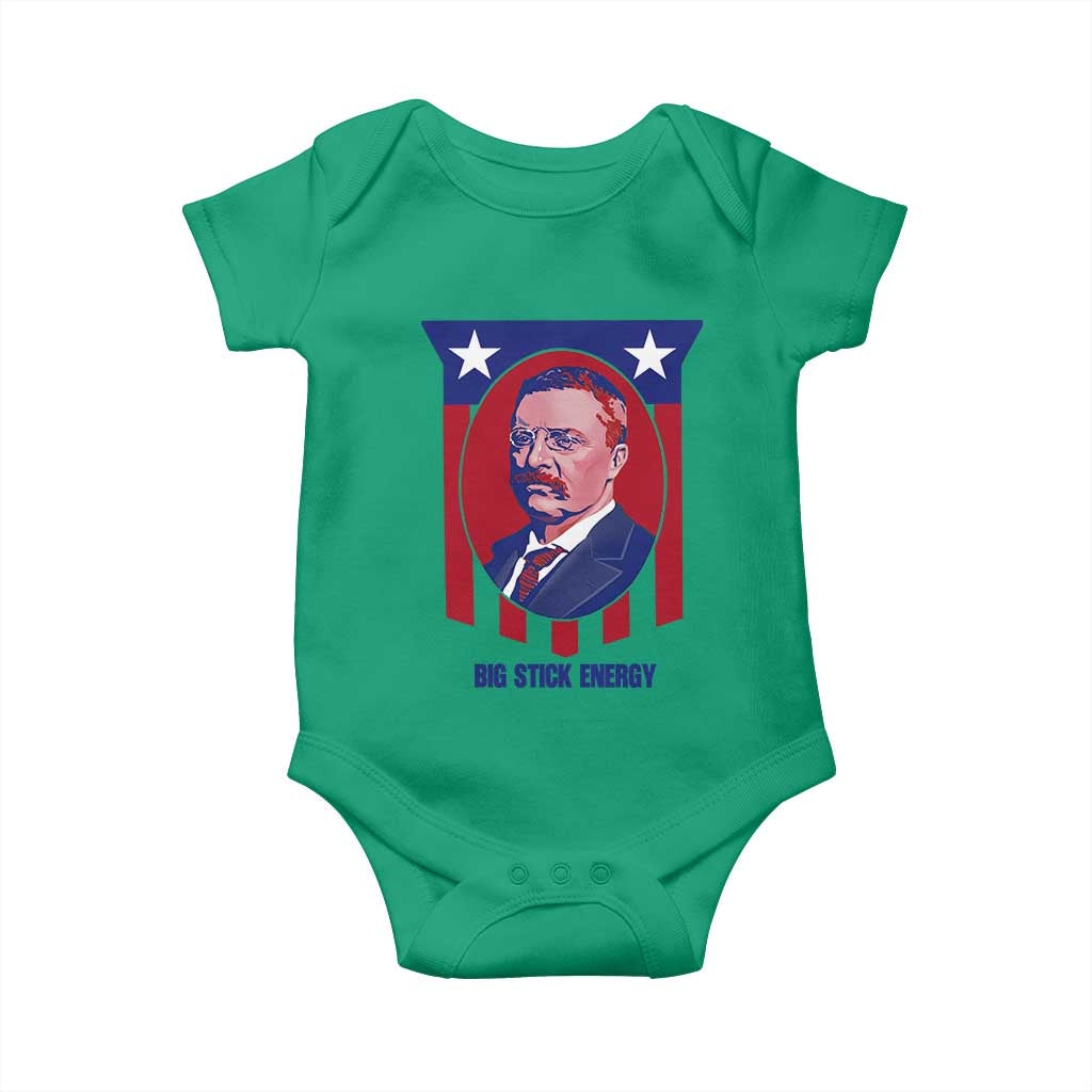 Theodore Roosevelt Patriotic American Flag Baby Onesie Big Stick Energy President