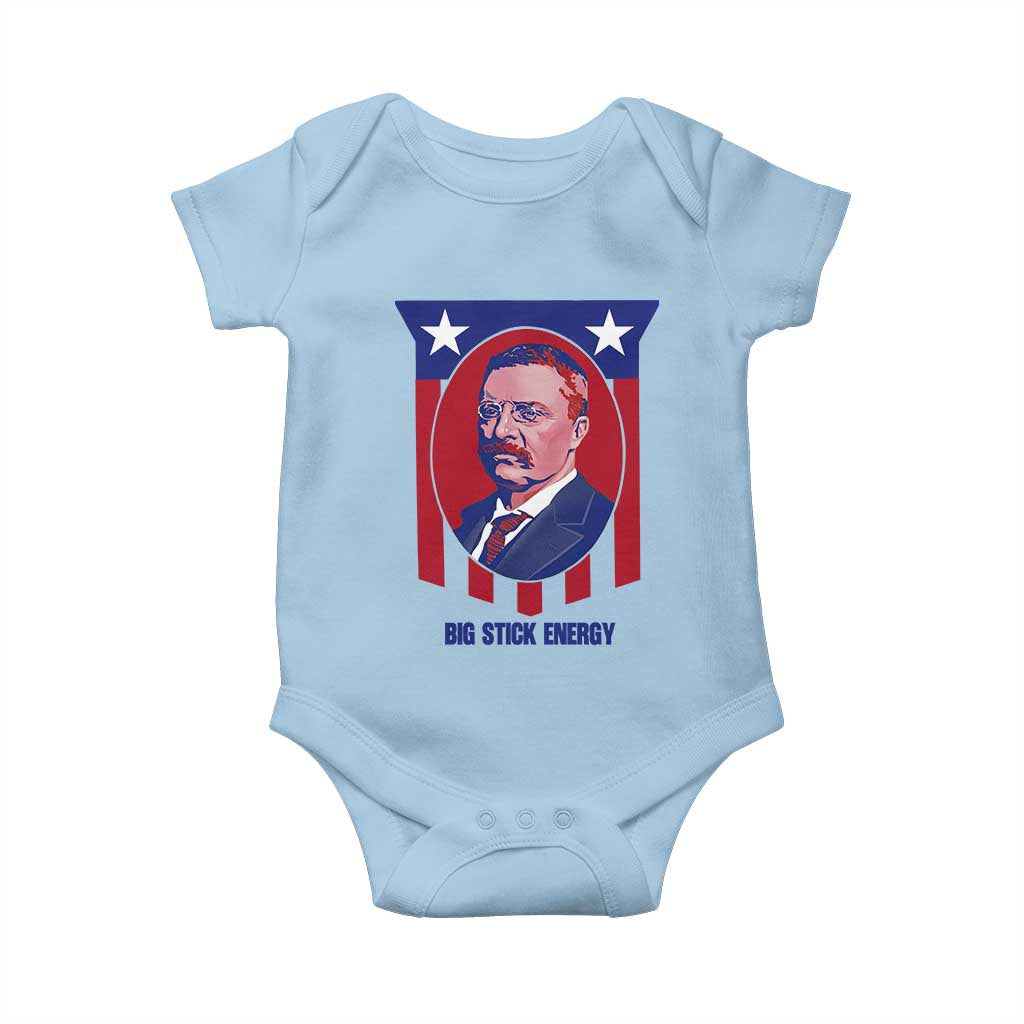 Theodore Roosevelt Patriotic American Flag Baby Onesie Big Stick Energy President