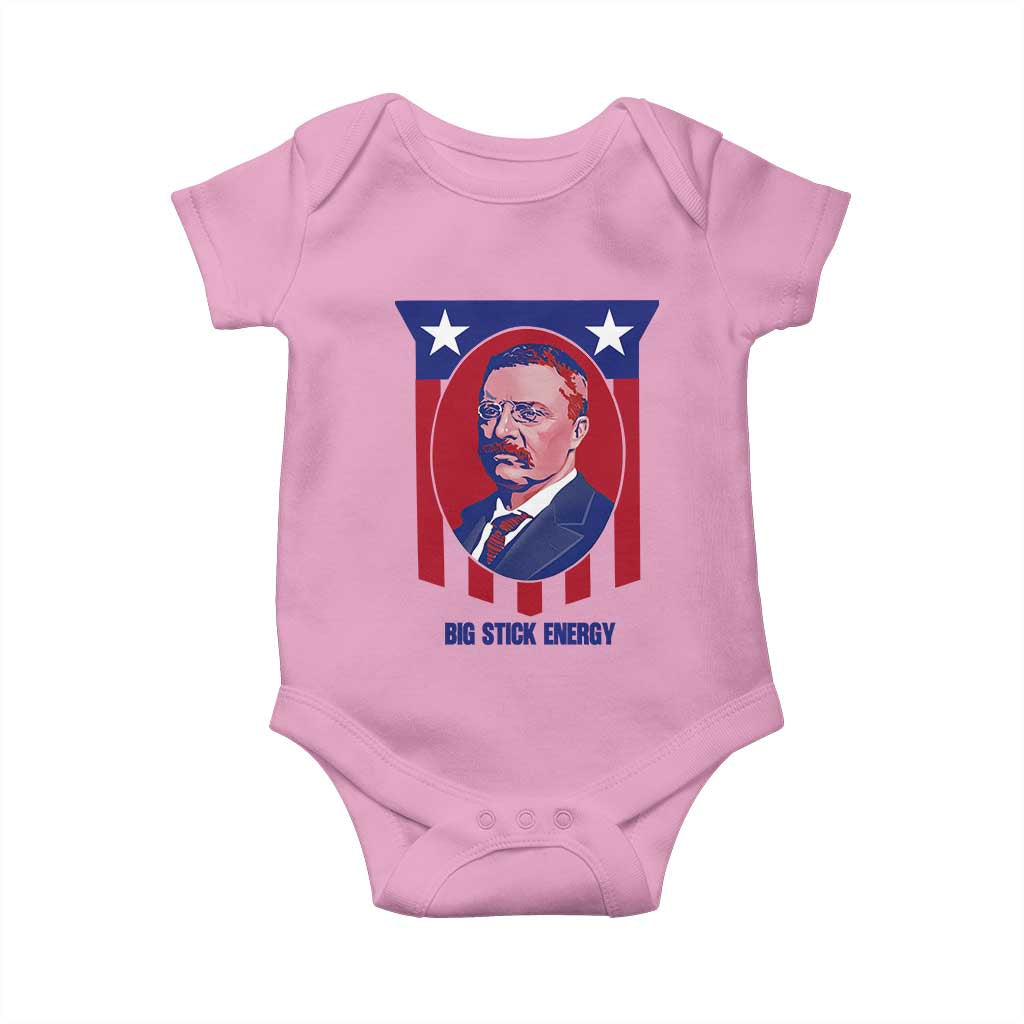 Theodore Roosevelt Patriotic American Flag Baby Onesie Big Stick Energy President