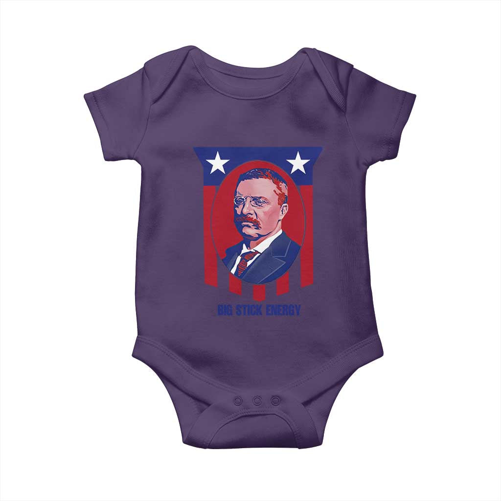 Theodore Roosevelt Patriotic American Flag Baby Onesie Big Stick Energy President