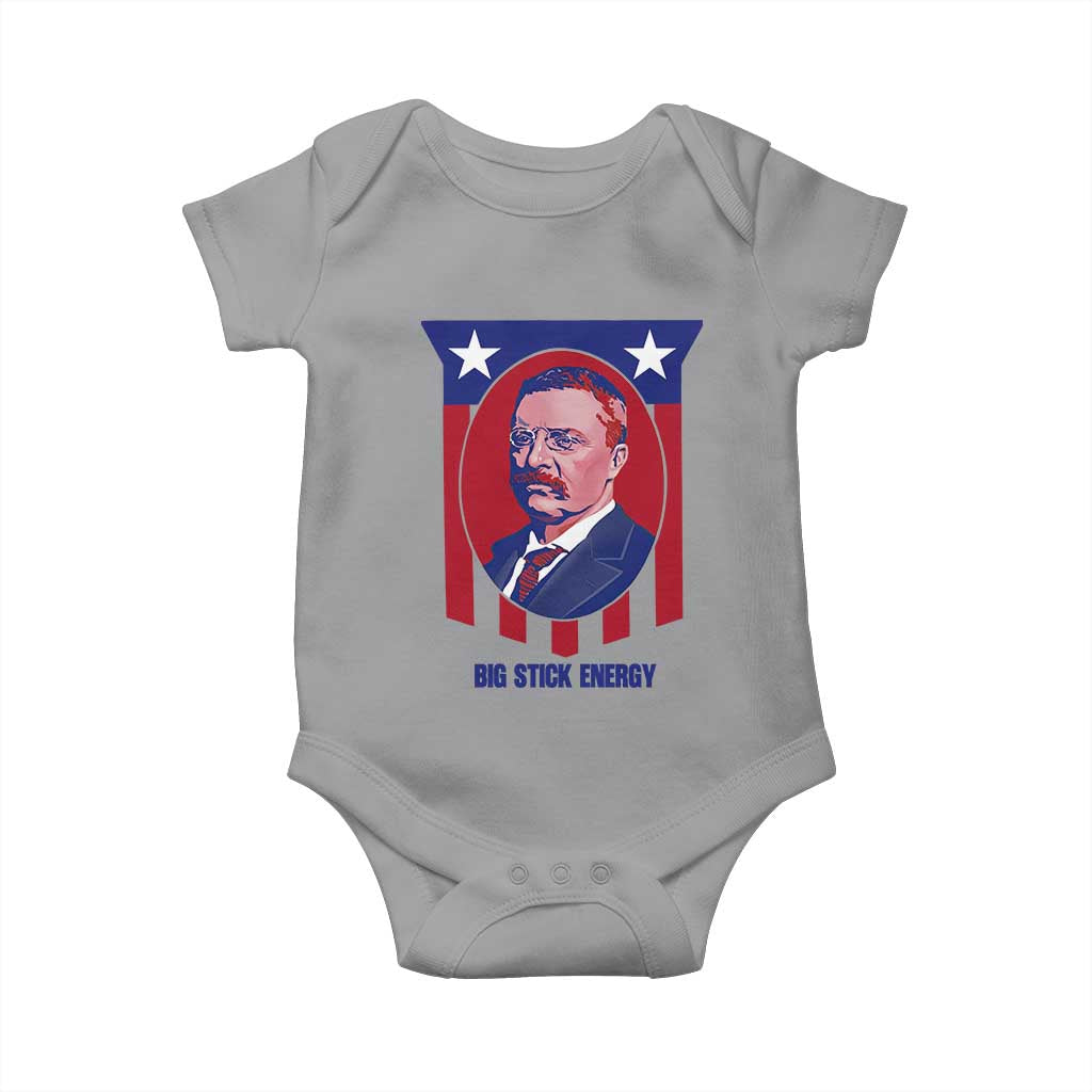 Theodore Roosevelt Patriotic American Flag Baby Onesie Big Stick Energy President