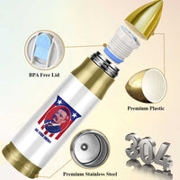 Theodore Roosevelt Patriotic American Flag Bullet Tumbler Big Stick Energy President