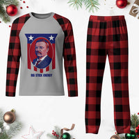Theodore Roosevelt Patriotic American Flag Plaid Pajama Set Big Stick Energy President