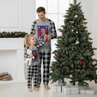 Theodore Roosevelt Patriotic American Flag Plaid Pajama Set Big Stick Energy President