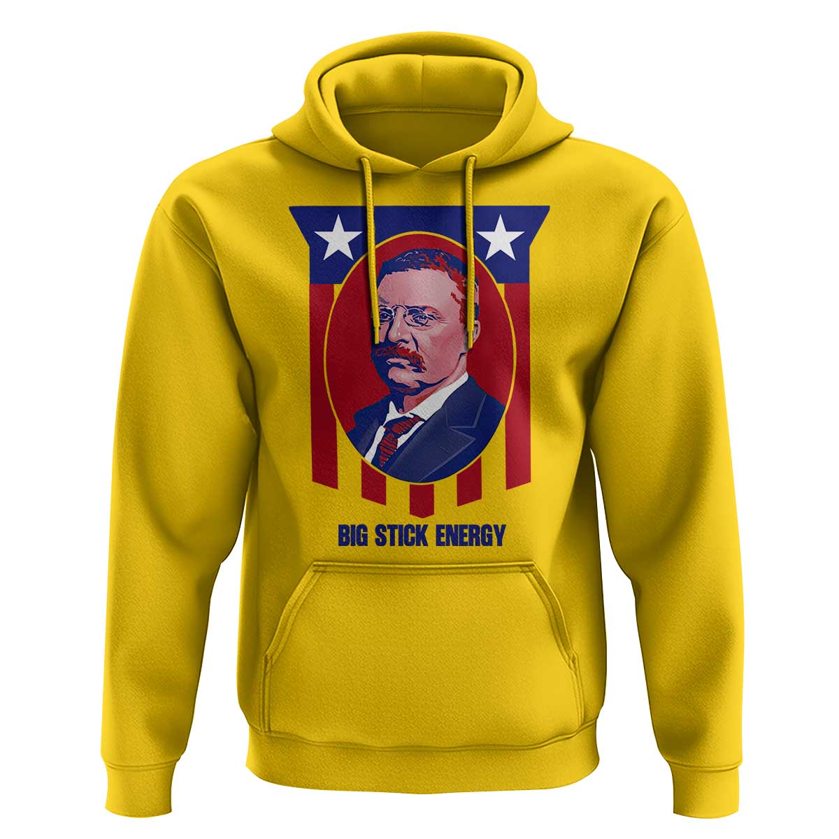 Theodore Roosevelt Patriotic American Flag Hoodie Big Stick Energy President