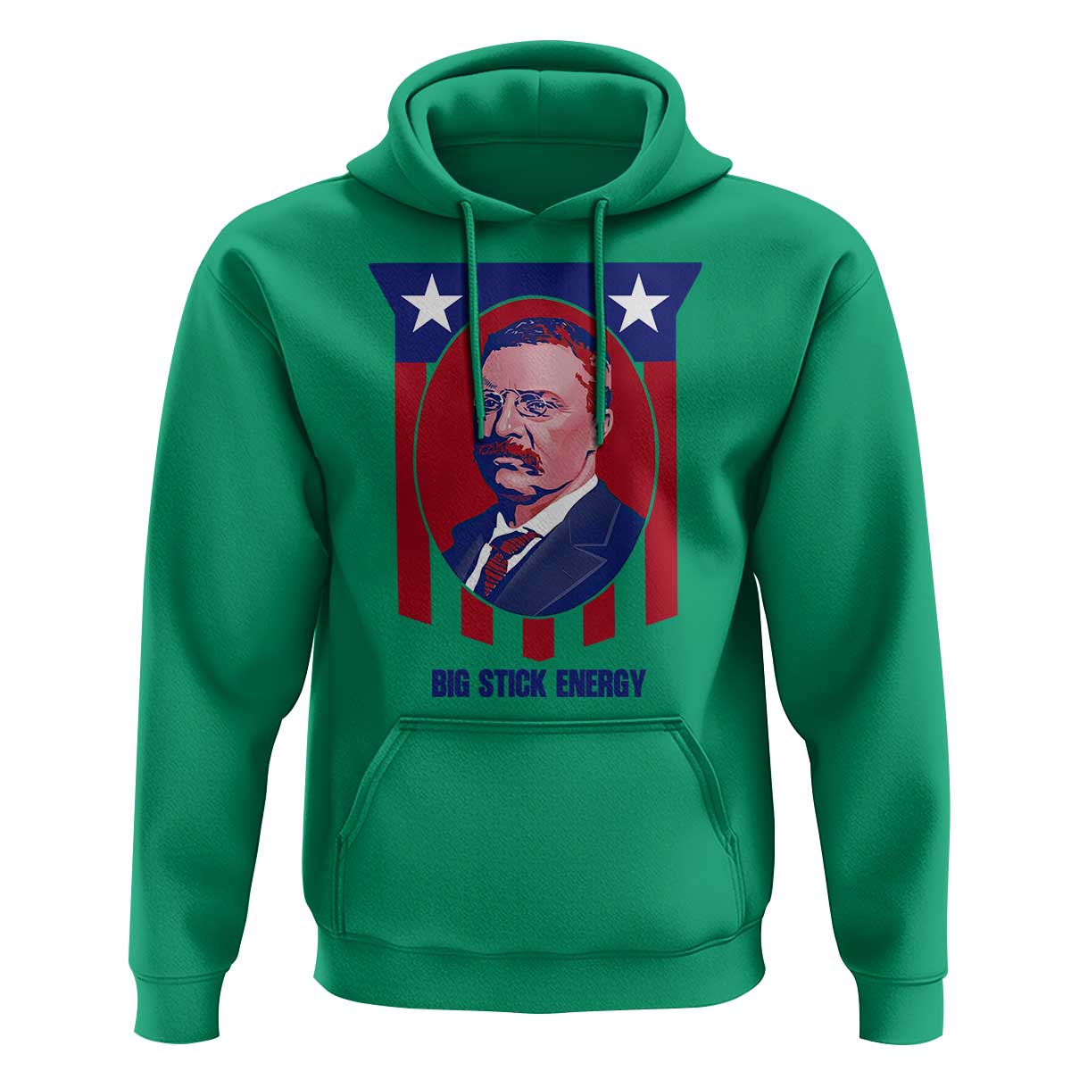 Theodore Roosevelt Patriotic American Flag Hoodie Big Stick Energy President