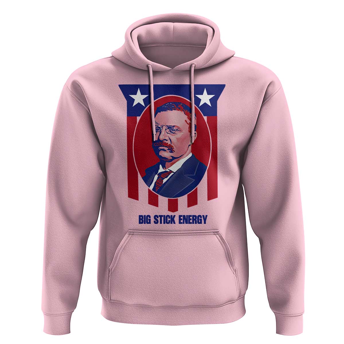 Theodore Roosevelt Patriotic American Flag Hoodie Big Stick Energy President