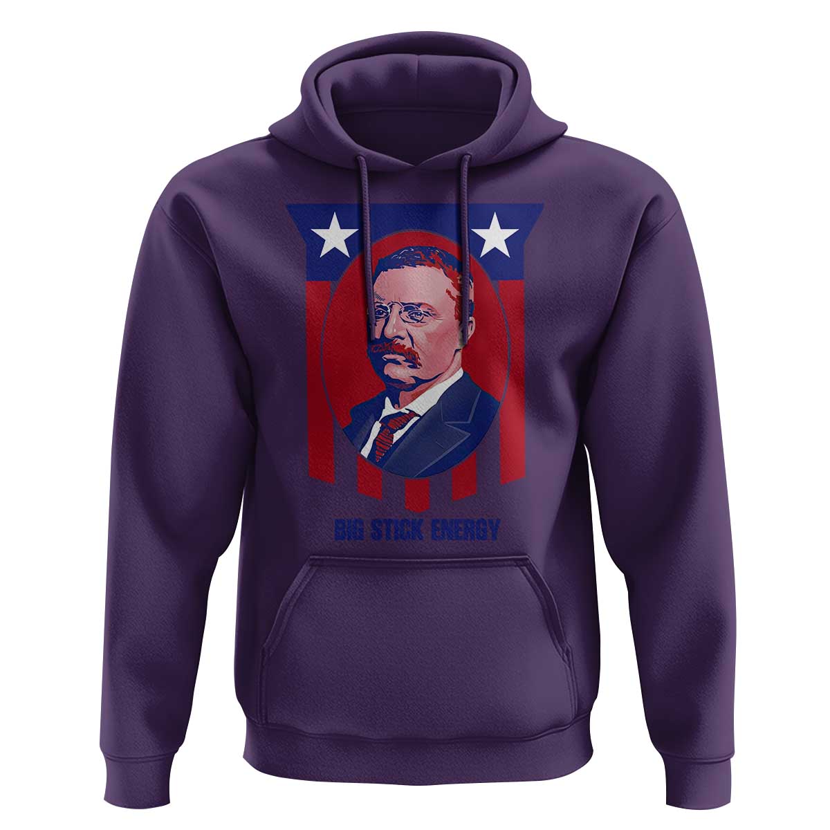 Theodore Roosevelt Patriotic American Flag Hoodie Big Stick Energy President