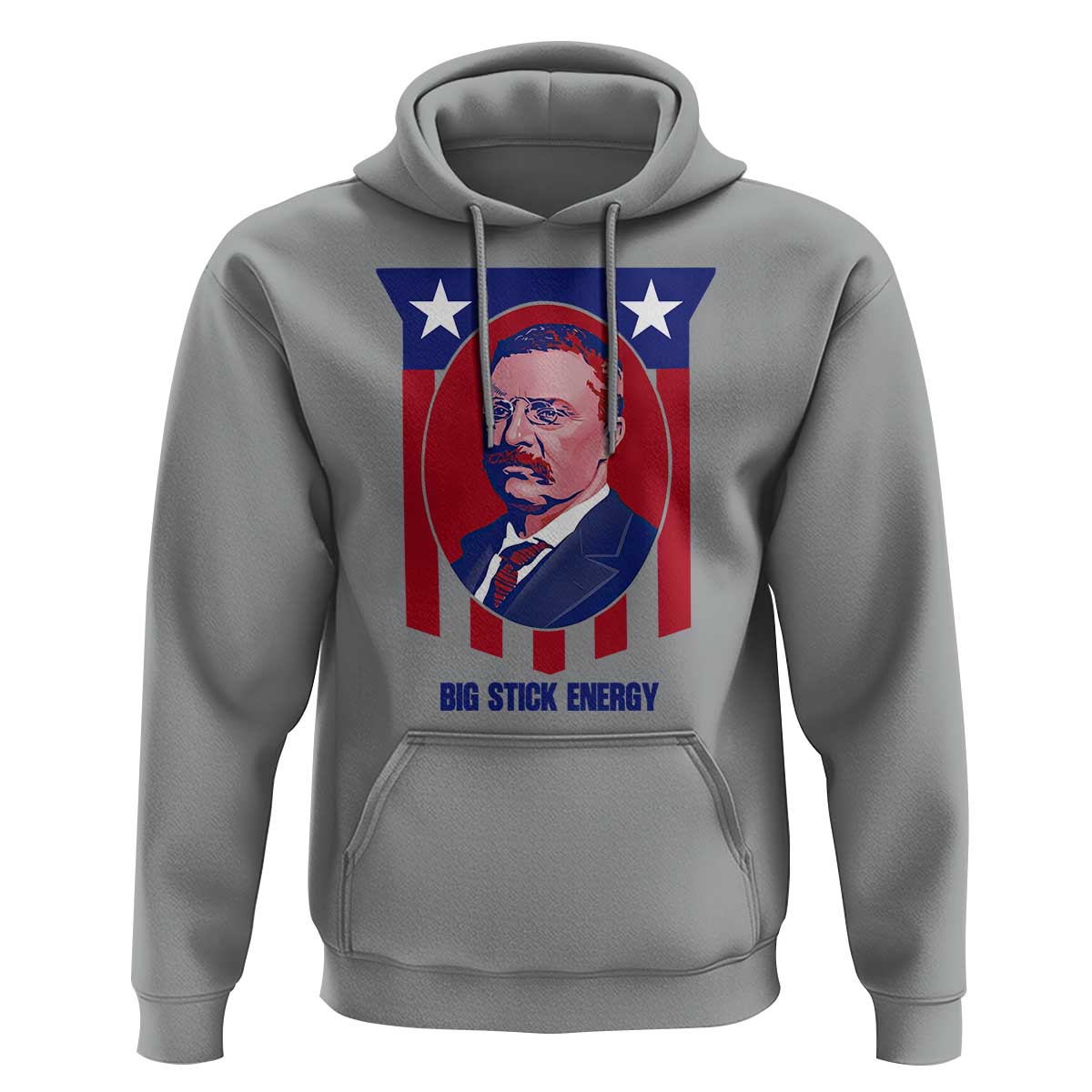 Theodore Roosevelt Patriotic American Flag Hoodie Big Stick Energy President