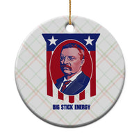 Theodore Roosevelt Patriotic American Flag Ceramic Ornament Big Stick Energy President