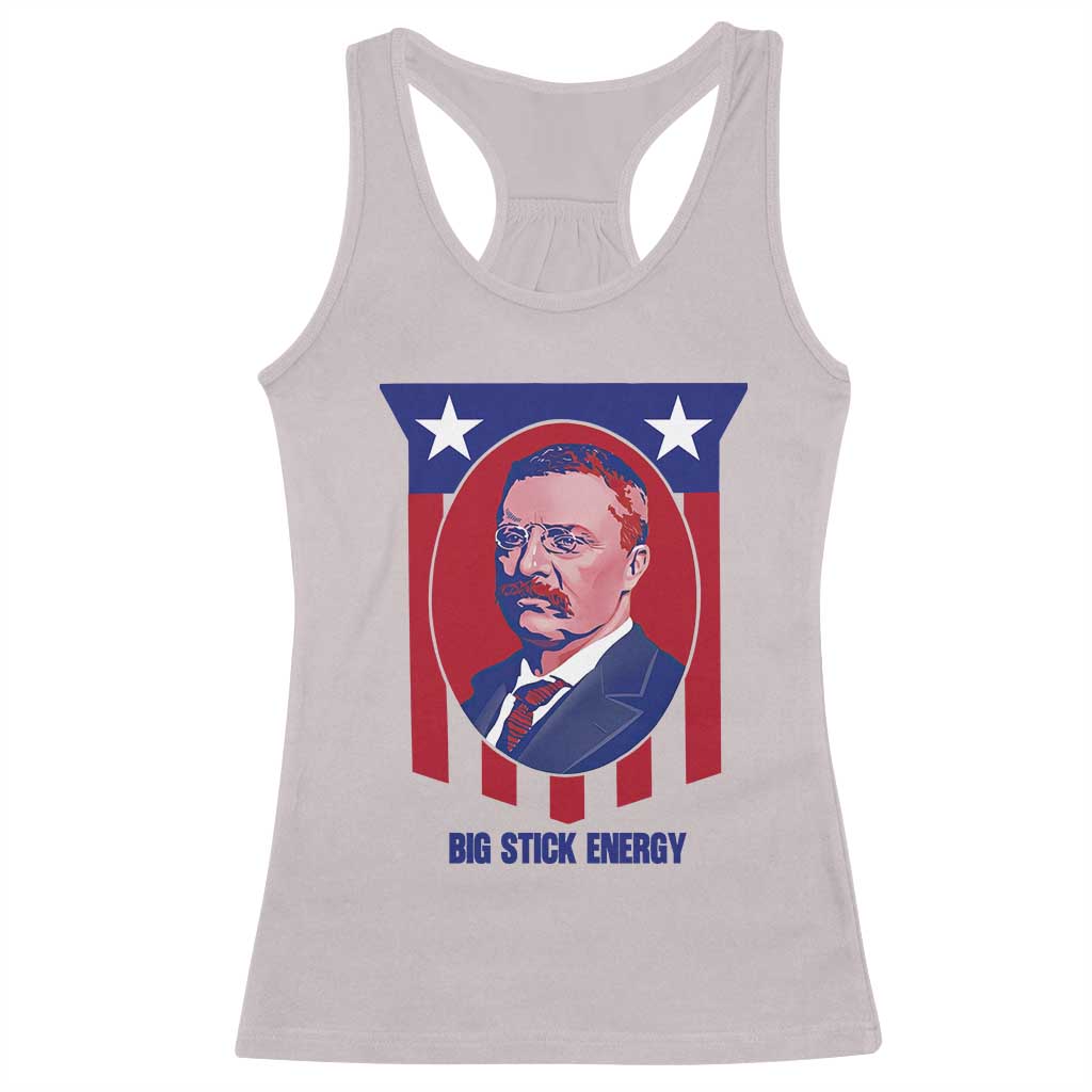 Theodore Roosevelt Patriotic American Flag Racerback Tank Top Big Stick Energy President
