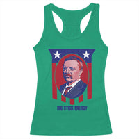 Theodore Roosevelt Patriotic American Flag Racerback Tank Top Big Stick Energy President