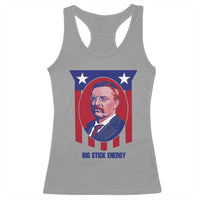 Theodore Roosevelt Patriotic American Flag Racerback Tank Top Big Stick Energy President