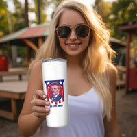 Theodore Roosevelt Patriotic American Flag Skinny Tumbler Big Stick Energy President