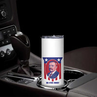Theodore Roosevelt Patriotic American Flag Skinny Tumbler Big Stick Energy President