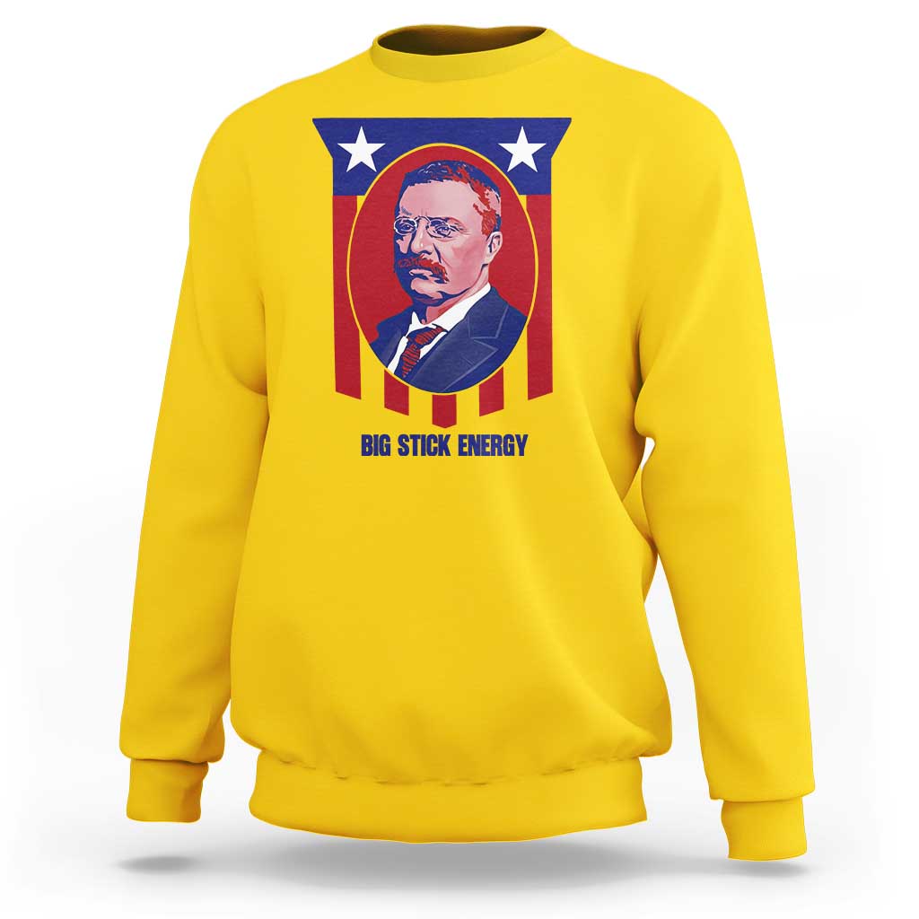 Theodore Roosevelt Patriotic American Flag Sweatshirt Big Stick Energy President