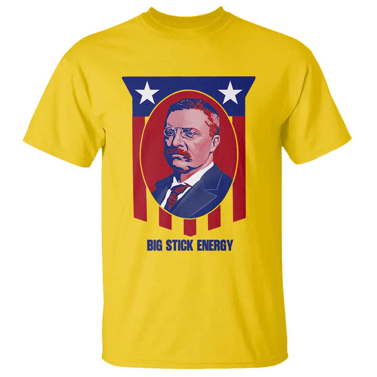 Theodore Roosevelt Patriotic American Flag T Shirt Big Stick Energy President