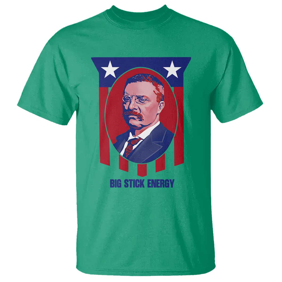 Theodore Roosevelt Patriotic American Flag T Shirt Big Stick Energy President