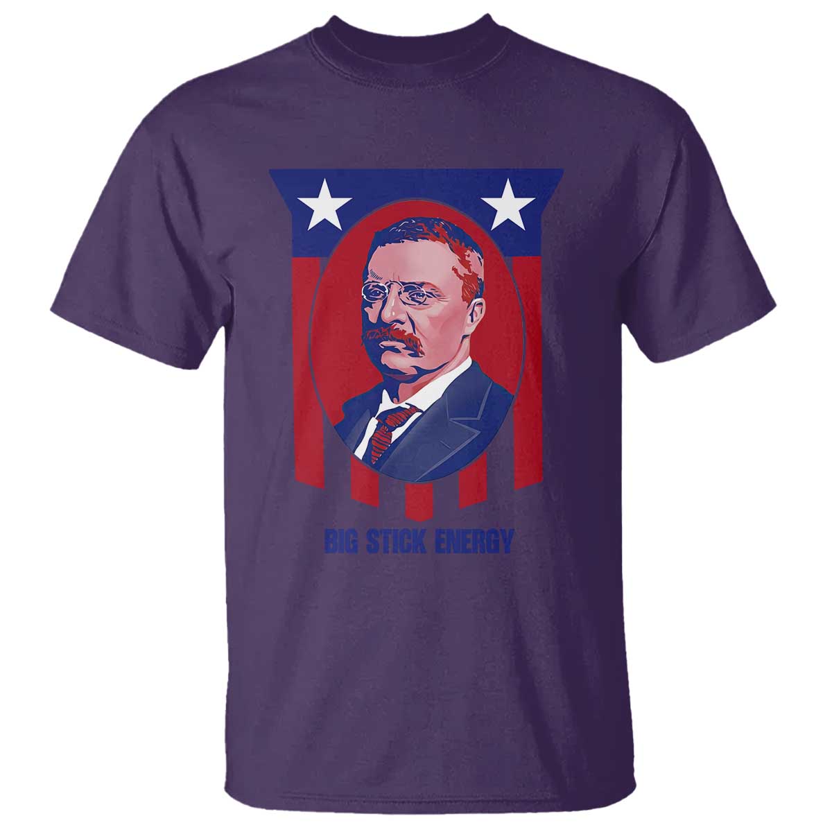 Theodore Roosevelt Patriotic American Flag T Shirt Big Stick Energy President