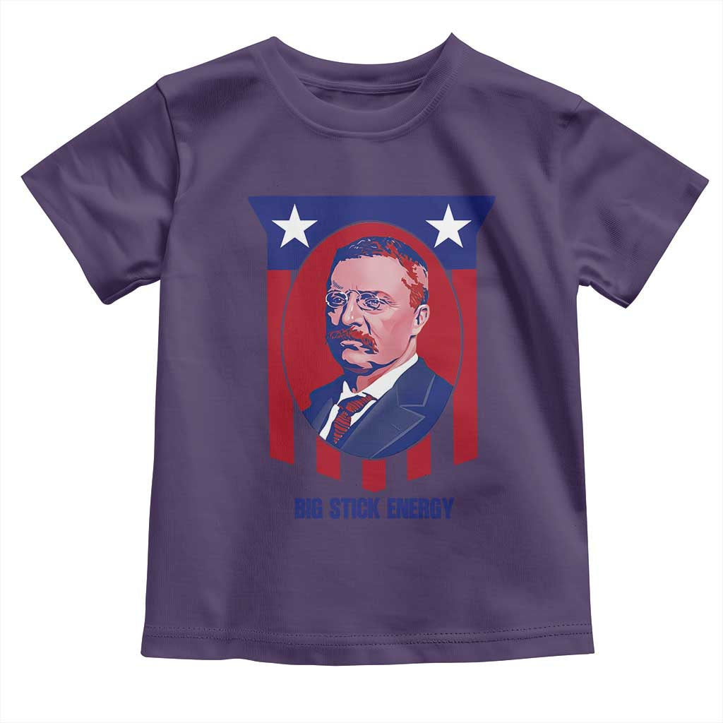 Theodore Roosevelt Patriotic American Flag Toddler T Shirt Big Stick Energy President